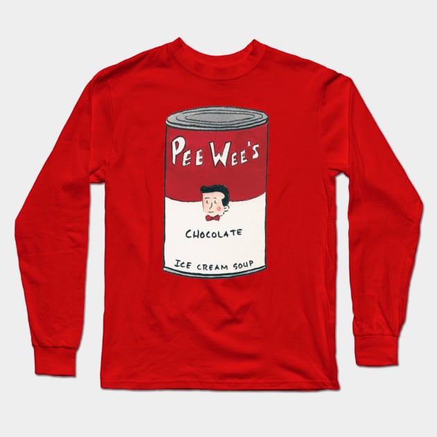 Pee Wee Ice Cream Long Sleeve T-Shirt by Purple lily studio